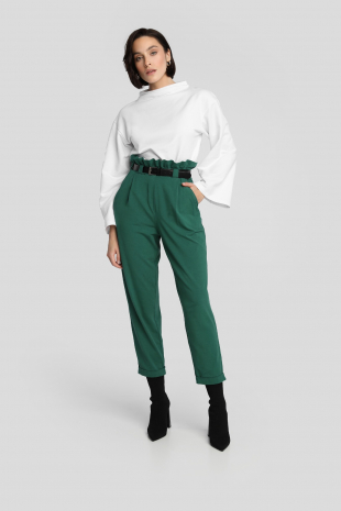 Jade Trousers - emerald green
